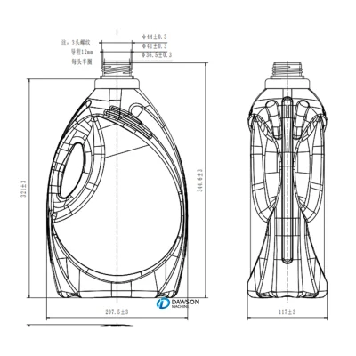 Stampi in plastica Stampo per soffiaggio per bottiglie di detersivo in HDPE per soffiaggio realizzato con stampo per detersivo in polietilene ad alta densità